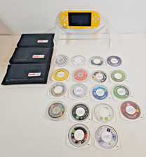 PSP 2003 Yellow Console with games bundle - works