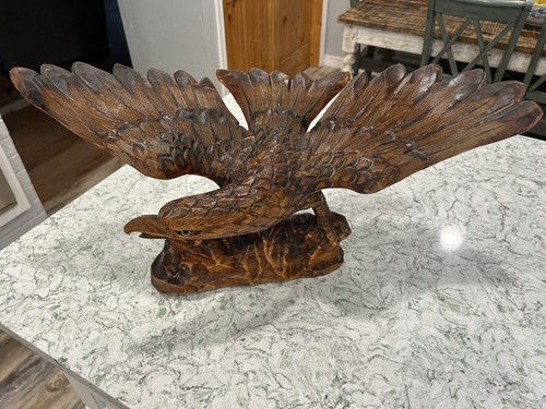 Vintage hand carved wooden - carved,