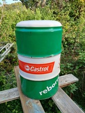 Castrol metal oil drum upholstered seat