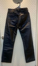 Langlitz Leathers Leather Pants Size M Waist 38 Inseam 32 Black
