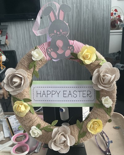 Homemade easter wreath - easter,
