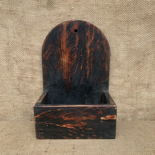 Rustic wall box worn painted - box,