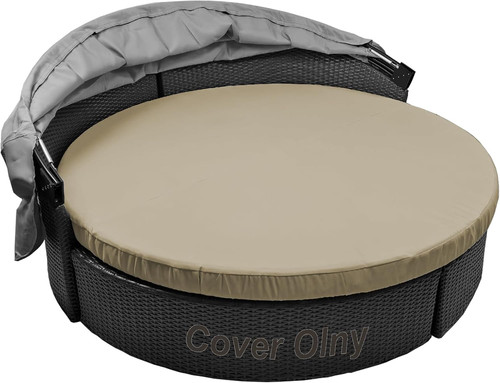 Round outdoor daybed cushion - daybed,