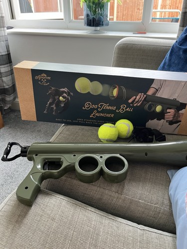 Dog ball launcher and tennis - ball,
