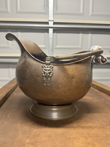 Vintage copper coal scuttle - vintage,