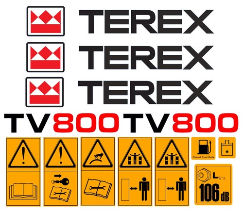 Terex tv800 roller decals - tv800,