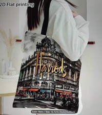Harrods Vintage Store Print Tote Bag Shopping Bag 35x40cm New