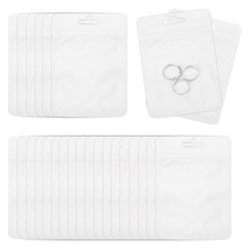 100 Pcs Anti Tarnish Jewelry Bags Pouch, 5.12 x 3.35 Inch, White