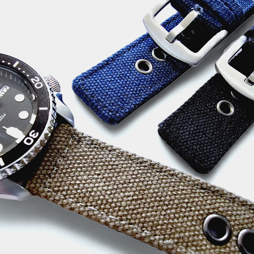Canvas watch strap band - watch,