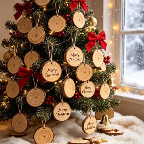 120 pcs wood slices with - slices,