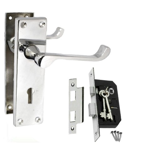 Lever lock door handles - handles, chrome