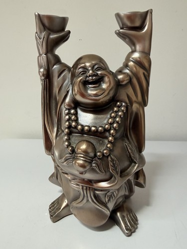 Laughing buddha bronze - laughing,