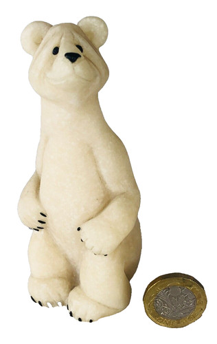 Polar bear stone ornament - bear,