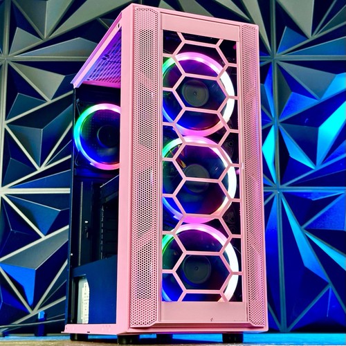 Custom pink gaming desktop - pink,