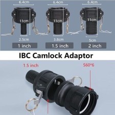 IBC Tank Tap Camlock Adaptor S60*6 60mm Cam+25mm 38mm 50mm Outlet Hose Fitting
