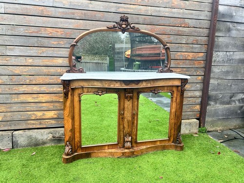 Victorian walnut credenza - victorian,
