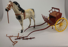 Vintage Sindy Doll Horse And Carriage Set Used Condition