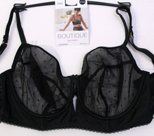 M & S Boutique Collection Underwired Balcony Bra BLACK ~ 34 36 38 42 ~B C D DD E