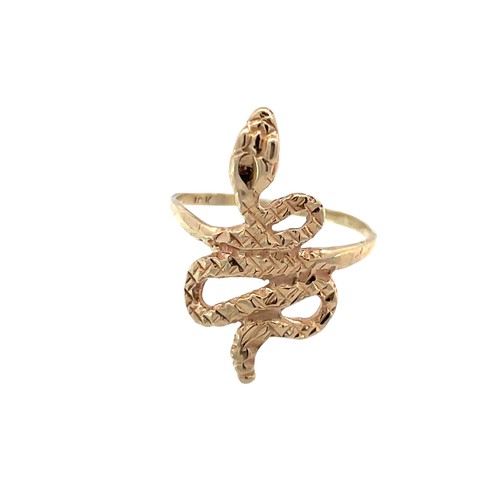 Solid yellow gold snake - solid,