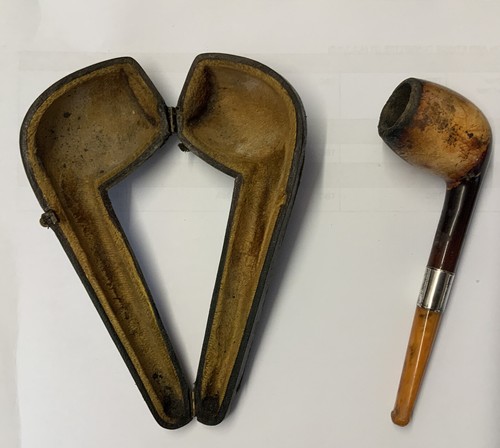 Tobacco pipe silver mounted - tobacco,