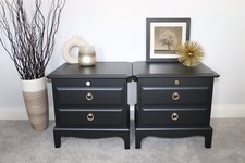 Pair Stag Minstrel Bedside Tables Drawers. Free Local Delivery Or Courier - 2D