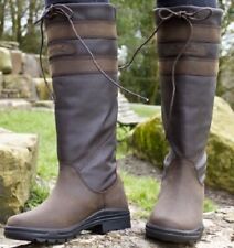 Brogini Longridge Easy Care Country Boots Waterproof Lined Yard Walking Brown