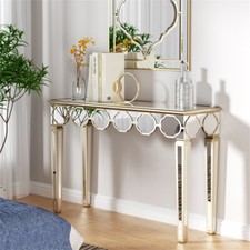 Mirrored Console Table Glass Dressing Table Bedroom Bevelled Venetian Furniture