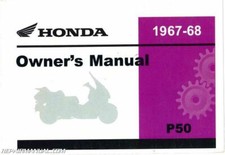 1967-1968 Honda P50 Little Scooter Owners Manual : 12434P50