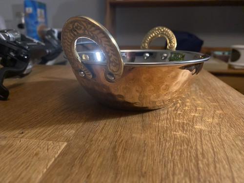 Brass look curry bowl cm - curry, 13.5