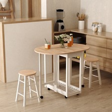 3pc Wooden Kitchen Cart Mobile