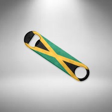 Jamaican Flag Bottle Opener Stainless Steel Bar Blade Double Sided Print