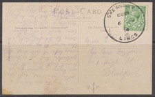 GB Lincolnshire KGV 1914 "SKEGNESS, LINCS" Skeleton on Pier Postcard