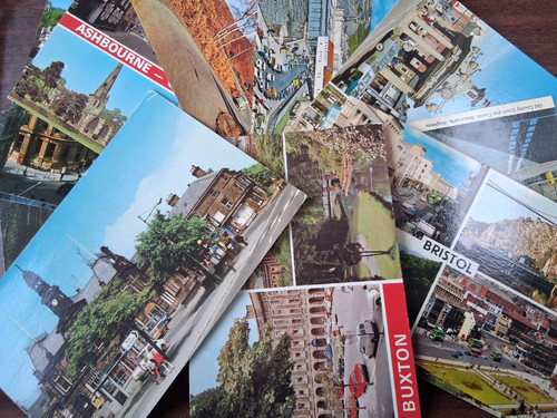 Postcards showing cars - , or