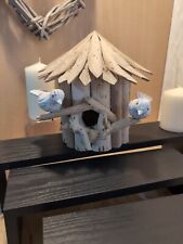Fair trade Wooden Hand Carved Birdhouse With Wood Birds