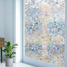 300/500cm 3D Rainbow Window Film Home Privacy Glass Stained Static Cling Sticker