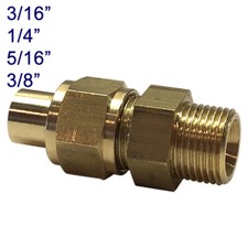 Brass Single Straight Union - Various Sizes - Live Steam / Model Steam Fittings