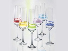 Set of 6 Bohemia Waves Crystal