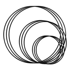 9 Pcs Large Metal Hoop Rings