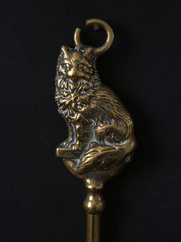 Victorian brass toasting fork - brass,