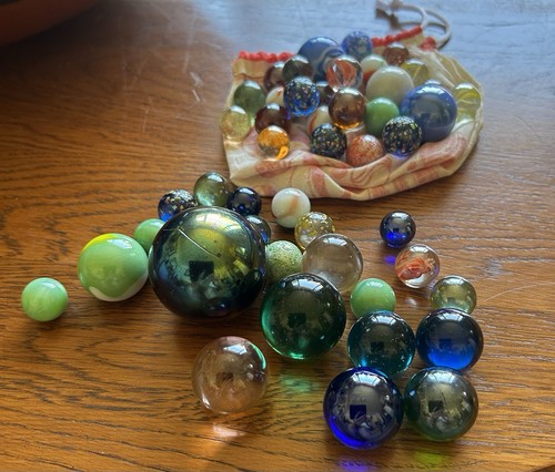 Bag marbles - bag, of