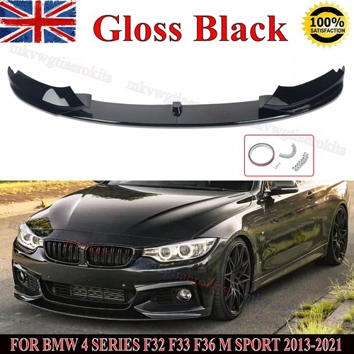 Gloss black front splitter - black,