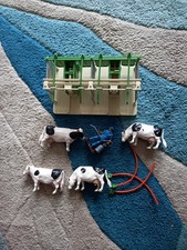 Britains Farm Milking Parlour RARE MILKING CLUSTERS x3, Cows, Man, No Box