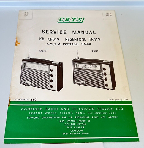 Crts radio kr019 regentone - kb,