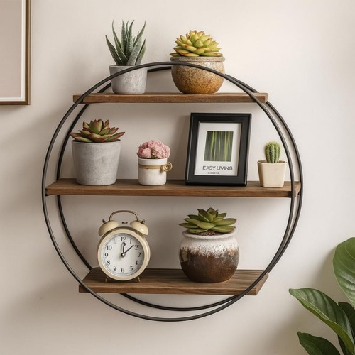3tier rustic brown wall - rustic,