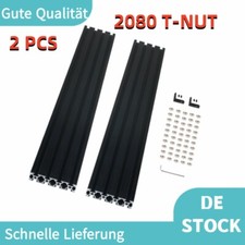 2x 20x80 ALU Profil Aluprofil T-nut Aluminium Profile Strebenprofil Nutprofil