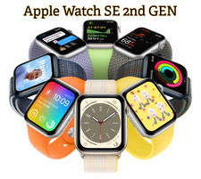 APPLE WATCH SE 2nd Gen, (Black & silver ) case, 40MM, GPS, various strap colours