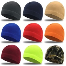 Tactical Thermal Winter Warm Fleece Dome Skull Cap Biker Helmet Liner Beanie Hat