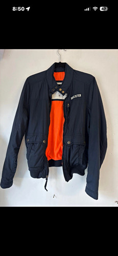 Hollister navy bomber jacket - hollister,