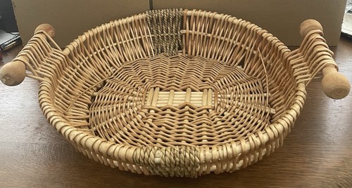 Vintage style wicker basket - wicker,