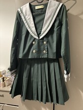 JK Embroidered Uniform Set (M) Dark Green Second Hand Cosplay Clothing